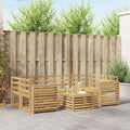 Outdoor-Sofagarnitur 7 pcs Weiß Massivholz Akazie