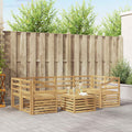 Outdoor-Sofagarnitur 7 pcs Weiß Massivholz Akazie
