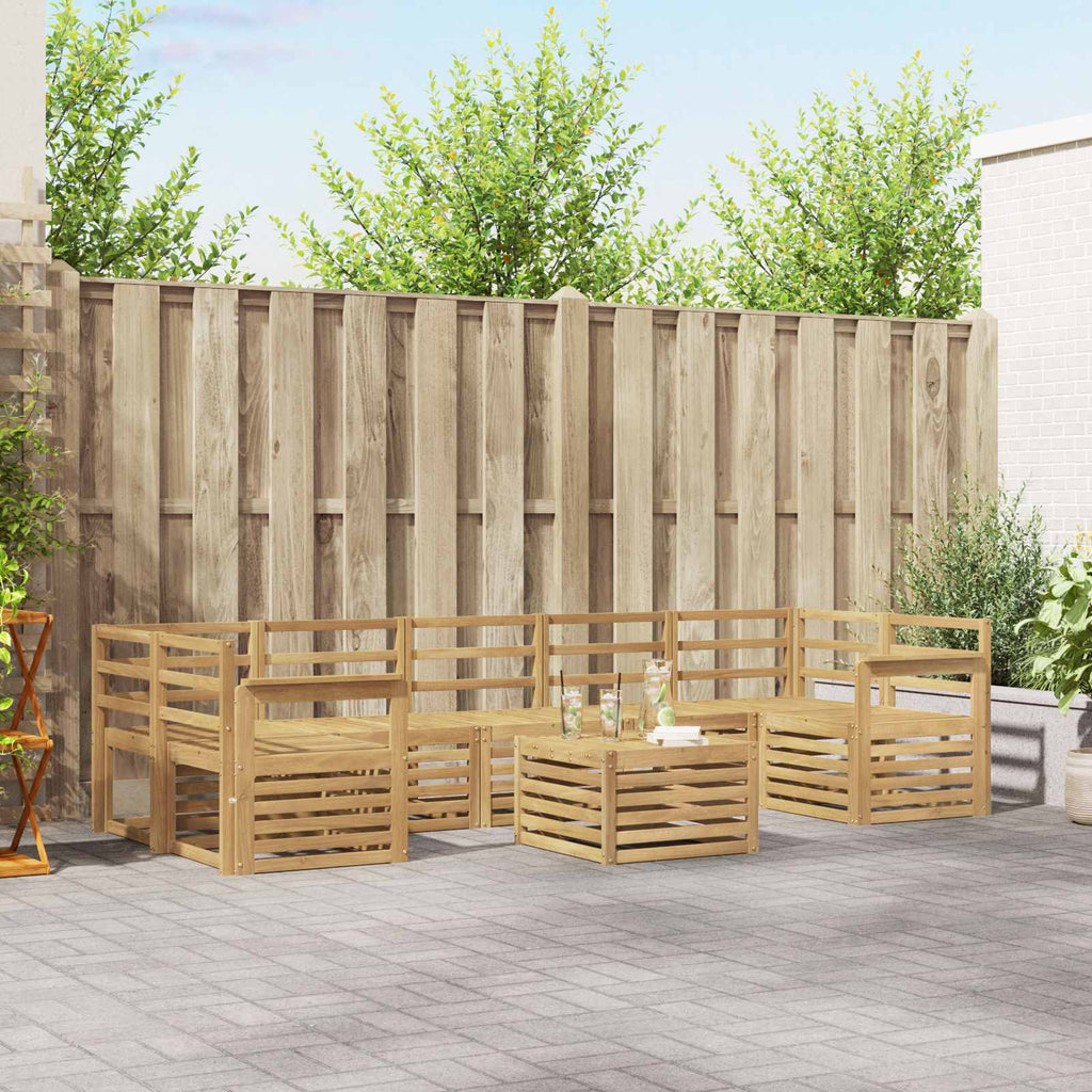 Outdoor-Sofagarnitur 8 pcs Weiß Massivholz Akazie