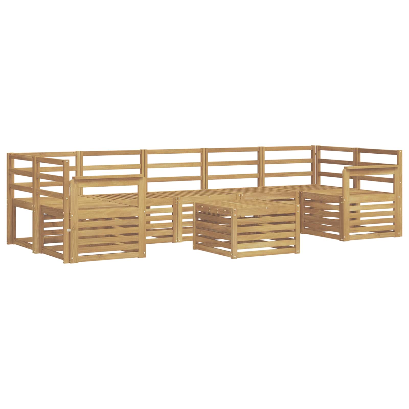 Outdoor-Sofagarnitur 8 pcs Weiß Massivholz Akazie