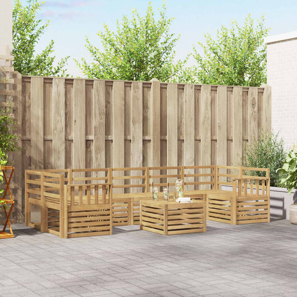 Outdoor-Sofagarnitur 8 pcs Weiß Massivholz Akazie