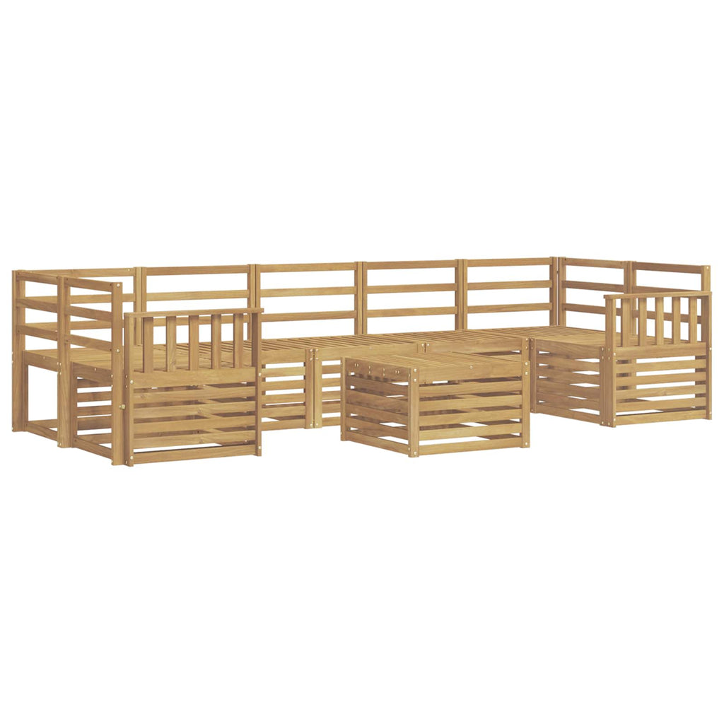 Outdoor-Sofagarnitur 8 pcs Weiß Massivholz Akazie