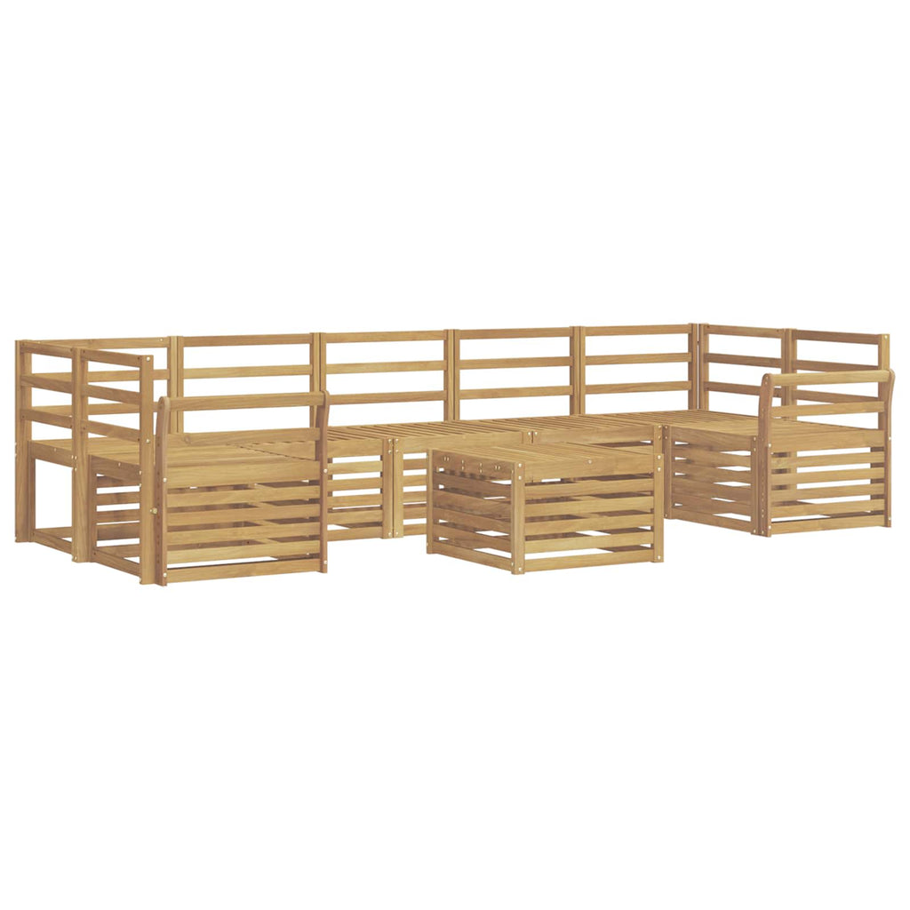 Outdoor-Sofagarnitur 8 pcs Weiß Massivholz Akazie