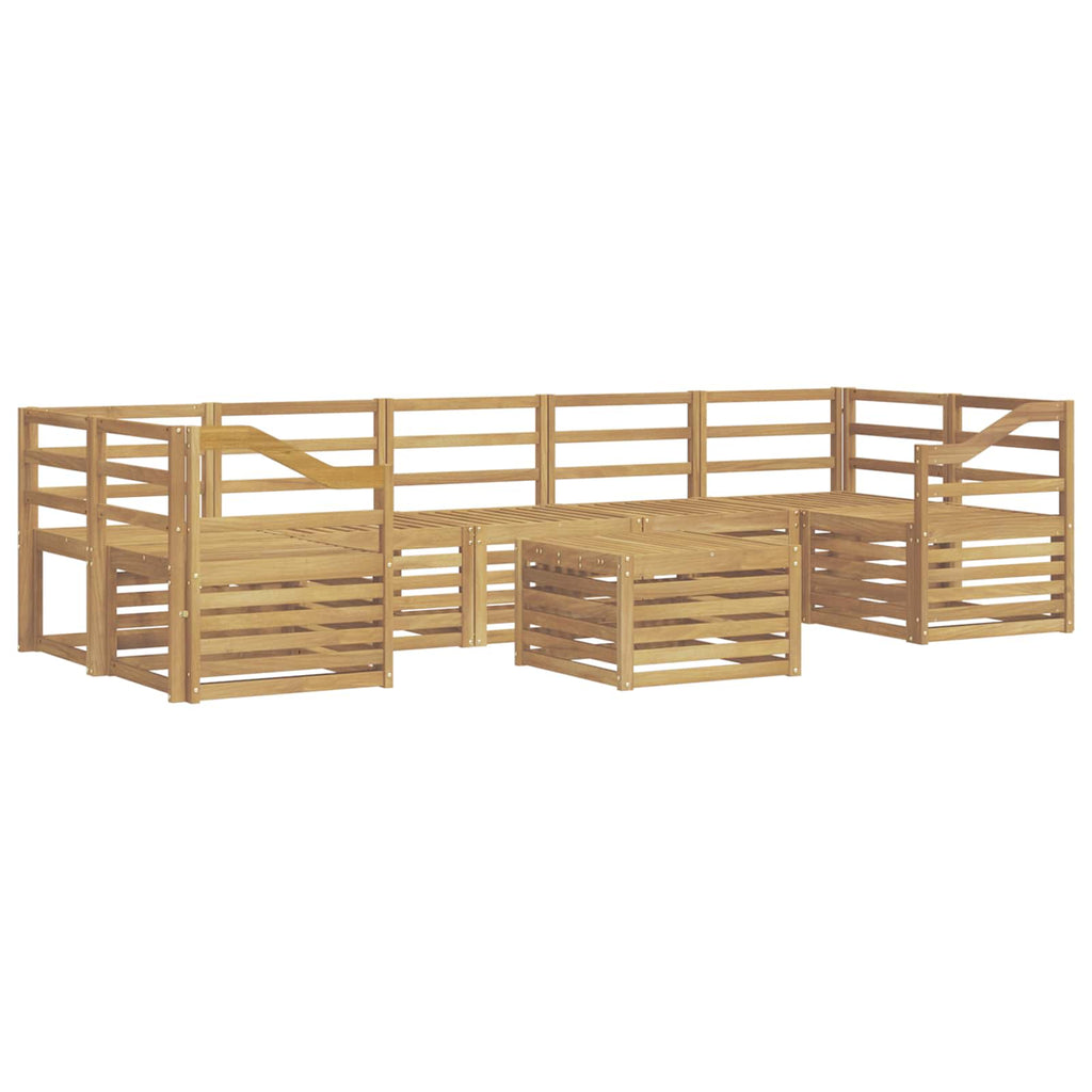 Outdoor-Sofagarnitur 8 pcs Weiß Massivholz Akazie