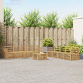 Outdoor-Sofagarnitur 9 pcs Weiß 59 x 59 x 37 cm