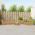 Sofagarnituren 9 pcs Weiß 59 x 59 x 37 cm Massivholz Akazie