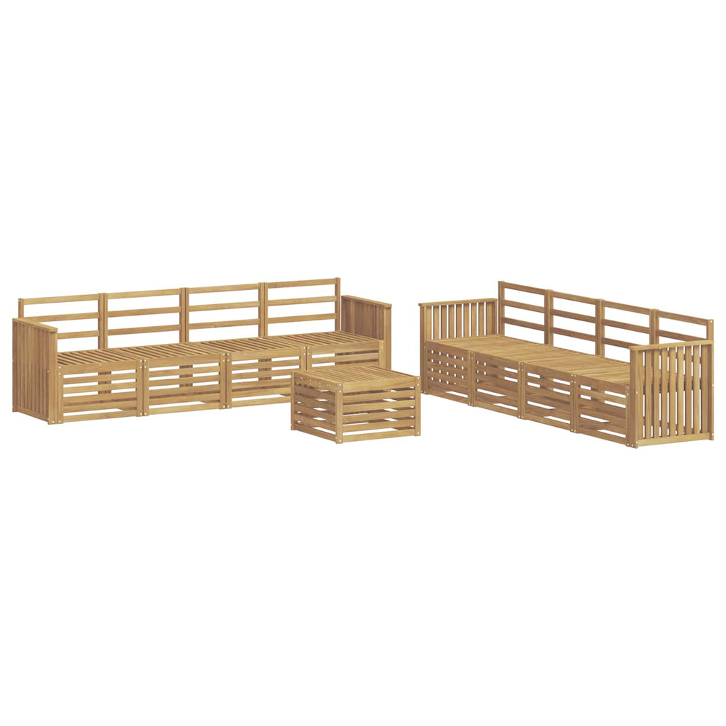 Sofagarnituren 9 pcs Weiß 59 x 59 x 37 cm Massivholz Akazie