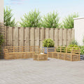 Sofagarnituren 9 pcs Weiß 59 x 59 x 37 cm Massivholz Akazie