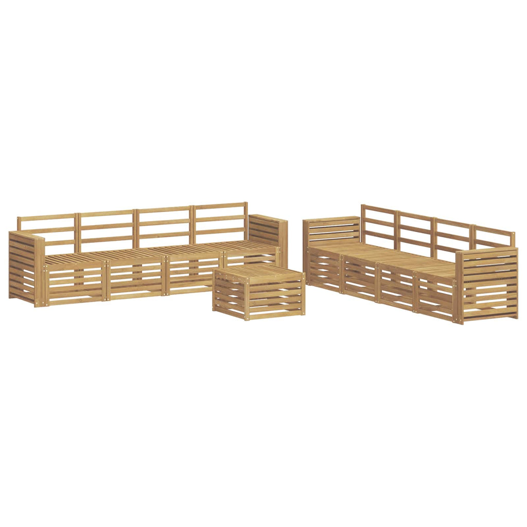 Sofagarnituren 9 pcs Weiß 59 x 59 x 37 cm Massivholz Akazie