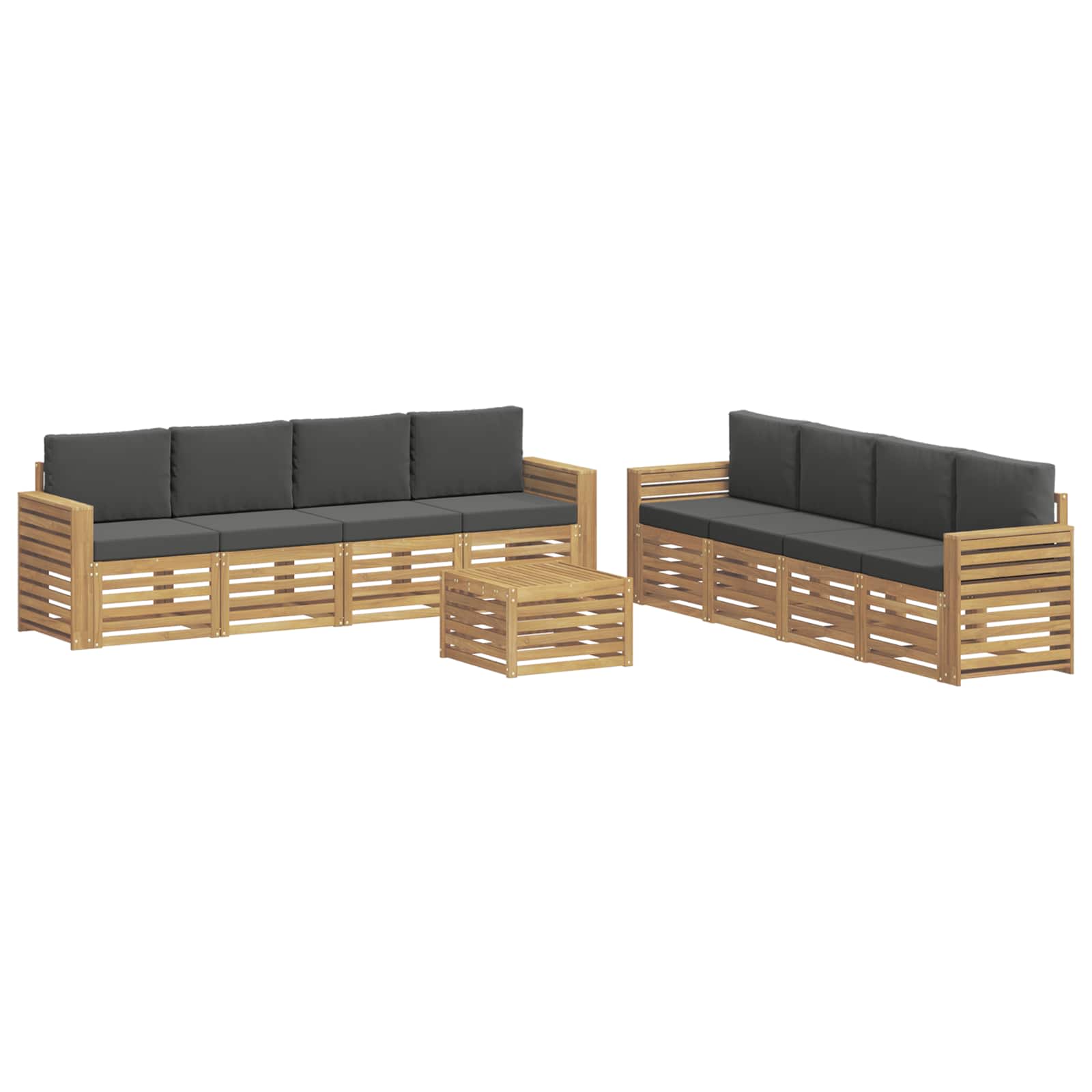 Sofagarnituren 9 pcs Weiß und Anthrazit 59 x 59 x 37 cm