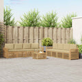 Sofagarnituren 9 pcs Weiß und Beige 59 x 59 x 37 cm Polyester