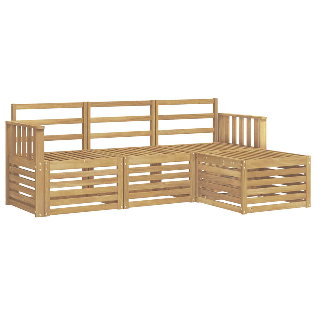 Outdoor-Sofagarnitur 4 pcs Weiß 189,5 x 122,5 x 73 cm