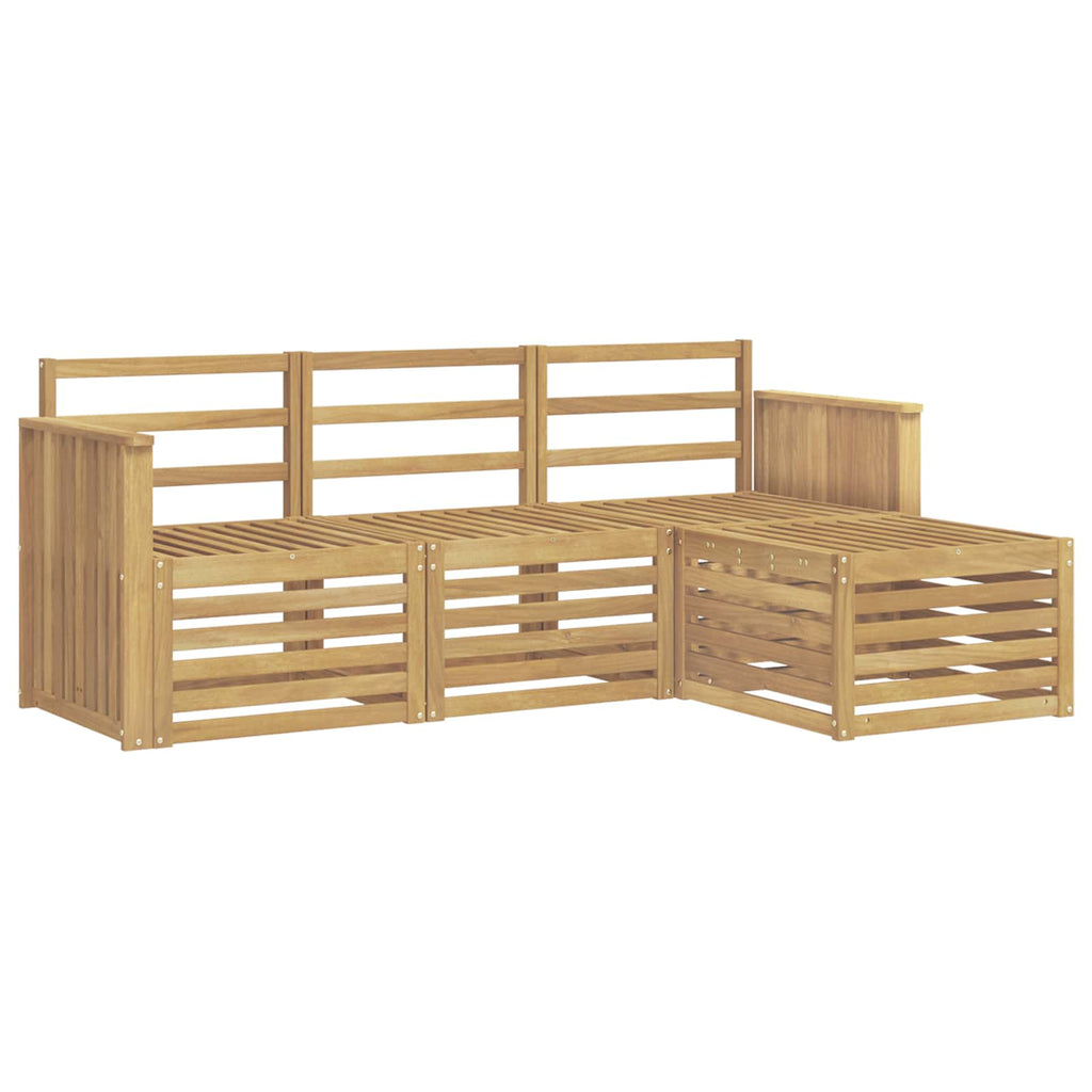 Outdoor-Sofagarnitur 4 pcs Weiß 189,5 x 122,5 x 73 cm