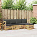 Outdoor-Sofagarnitur 5 pcs Weiß und Anthrazit