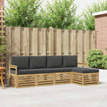 Outdoor-Sofagarnitur 5 pcs Weiß und Anthrazit