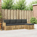 Outdoor-Sofagarnitur 5 pcs Weiß und Anthrazit