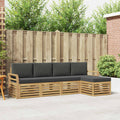 Outdoor-Sofagarnitur 5 pcs Weiß und Anthrazit