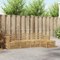 Outdoor-Sofagarnitur 5 pcs Weiß 257 x 122,5 x 73 cm