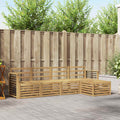 Outdoor-Sofagarnitur 5 pcs Weiß Massivholz Akazie