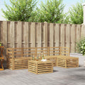 Outdoor-Sofagarnitur 6 pcs Weiß Massivholz Akazie