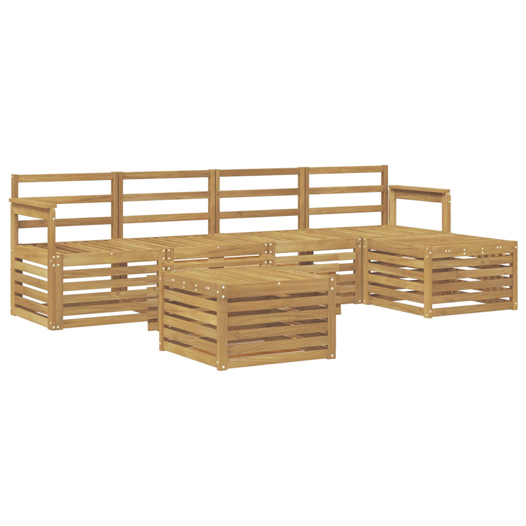Outdoor-Sofagarnitur 6 pcs Weiß 59 x 59 x 37 cm