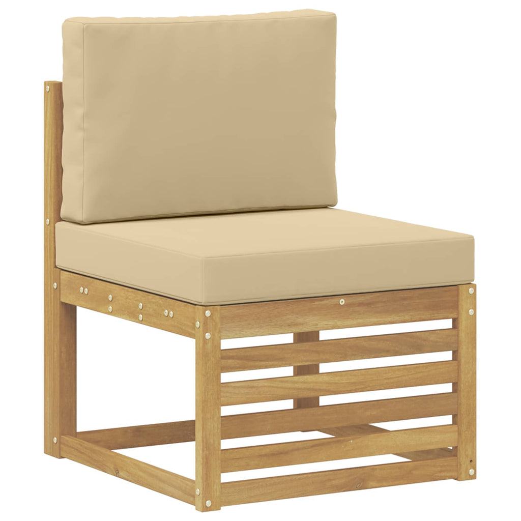 Outdoor-Sofagarnitur 6 pcs Weiß und Beige 59 x 59 x 37 cm