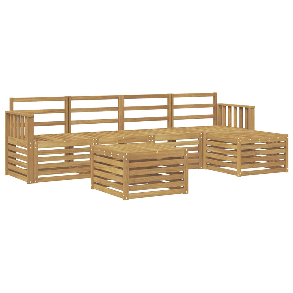 Outdoor-Sofagarnitur 6 pcs Weiß 59 x 59 x 37 cm