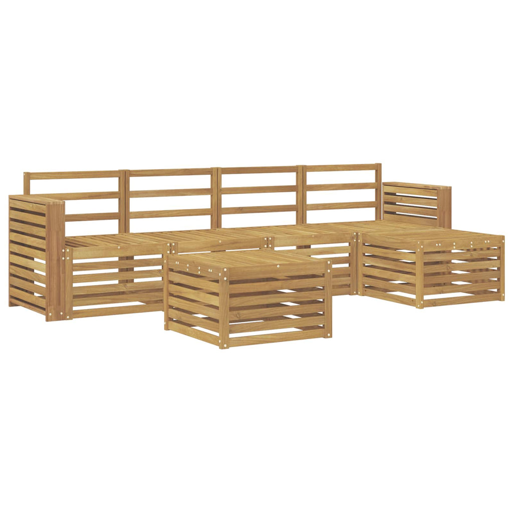 Outdoor-Sofagarnitur 6 pcs Weiß 59 x 59 x 37 cm
