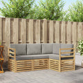 Sofagarnituren 4 pcs Weiß und Hellgrau 185,5 x 126,5 x 73 cm