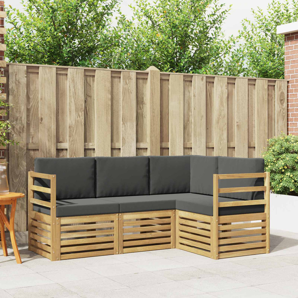 Sofagarnituren 4 pcs Weiß und Anthrazit 185,5 x 126,5 x 73 cm