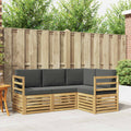 Sofagarnituren 4 pcs Weiß und Anthrazit 185,5 x 126,5 x 73 cm