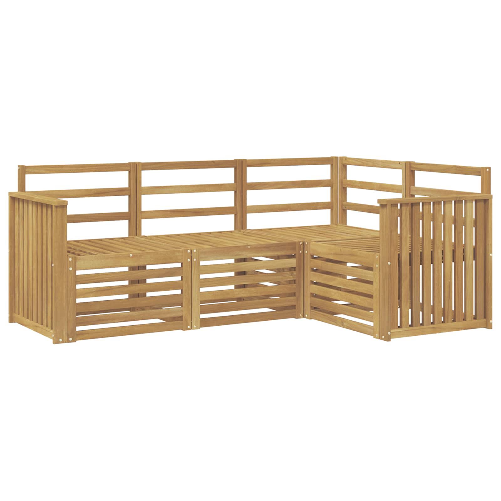 Sofagarnituren 4 pcs Weiß 187,5 x 128,5 x 73 cm