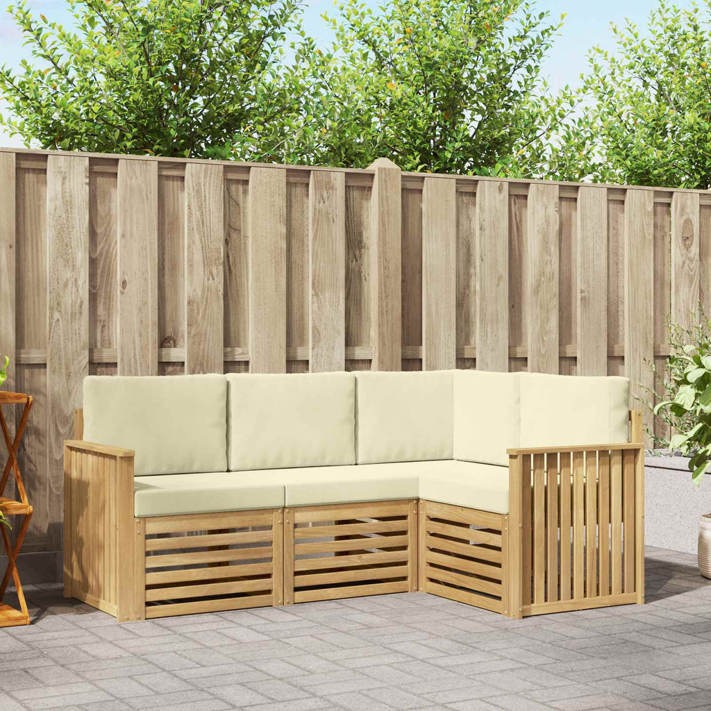 Sofagarnituren 4 pcs Weiß und Creme 187,5 x 128,5 x 73 cm