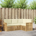 Sofagarnituren 4 pcs Weiß und Creme 187,5 x 128,5 x 73 cm