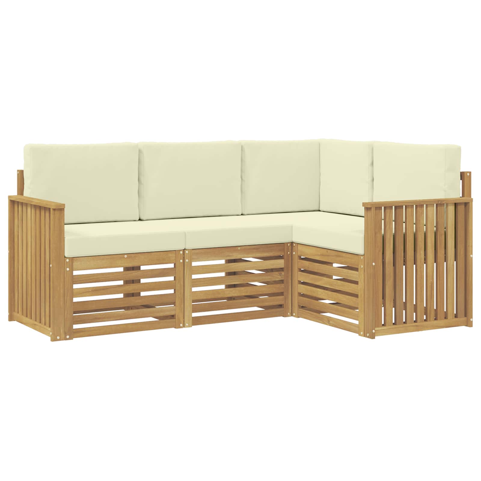 Sofagarnituren 4 pcs Weiß und Creme 187,5 x 128,5 x 73 cm