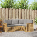 Sofagarnituren 4 pcs Weiß und Hellgrau 187,5 x 128,5 x 73 cm