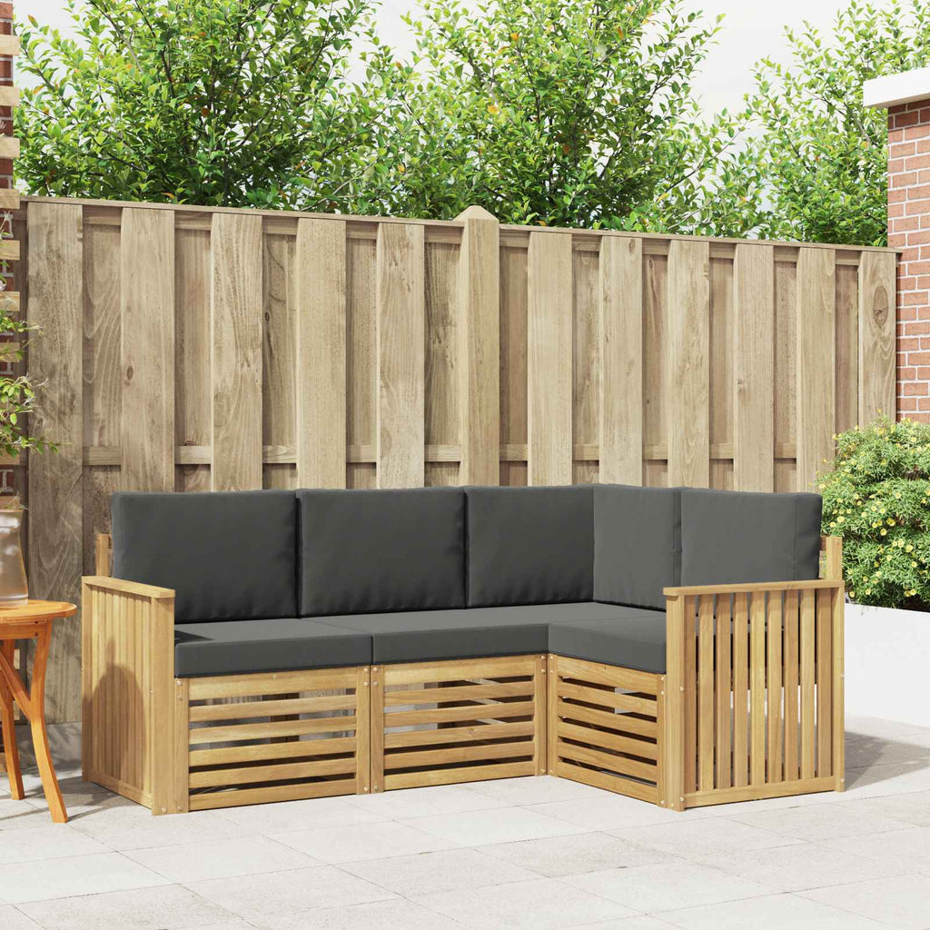 Sofagarnituren 4 pcs Weiß und Anthrazit 187,5 x 128,5 x 73 cm