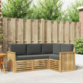 Sofagarnituren 4 pcs Weiß und Anthrazit 187,5 x 128,5 x 73 cm