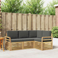 Sofagarnituren 4 pcs Weiß und Anthrazit 190 x 130,5 x 73 cm
