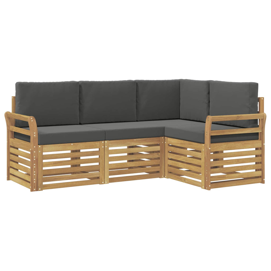 Sofagarnituren 4 pcs Weiß und Anthrazit 190 x 130,5 x 73 cm