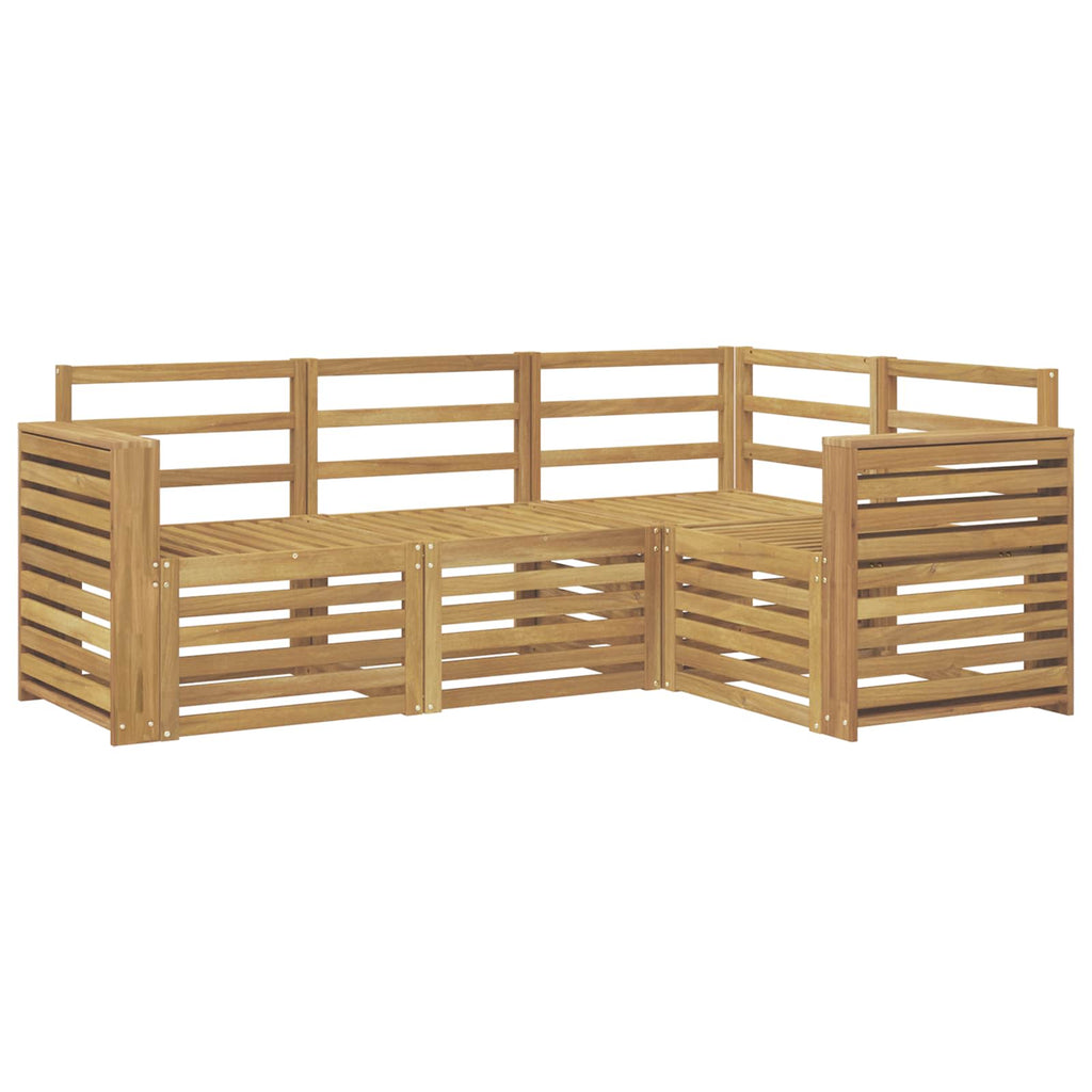 Sofagarnituren 4 pcs Weiß 191 x 132,5 x 73 cm Massivholz Akazie