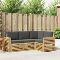Sofagarnituren 4 pcs Weiß und Anthrazit 191 x 132,5 x 73 cm