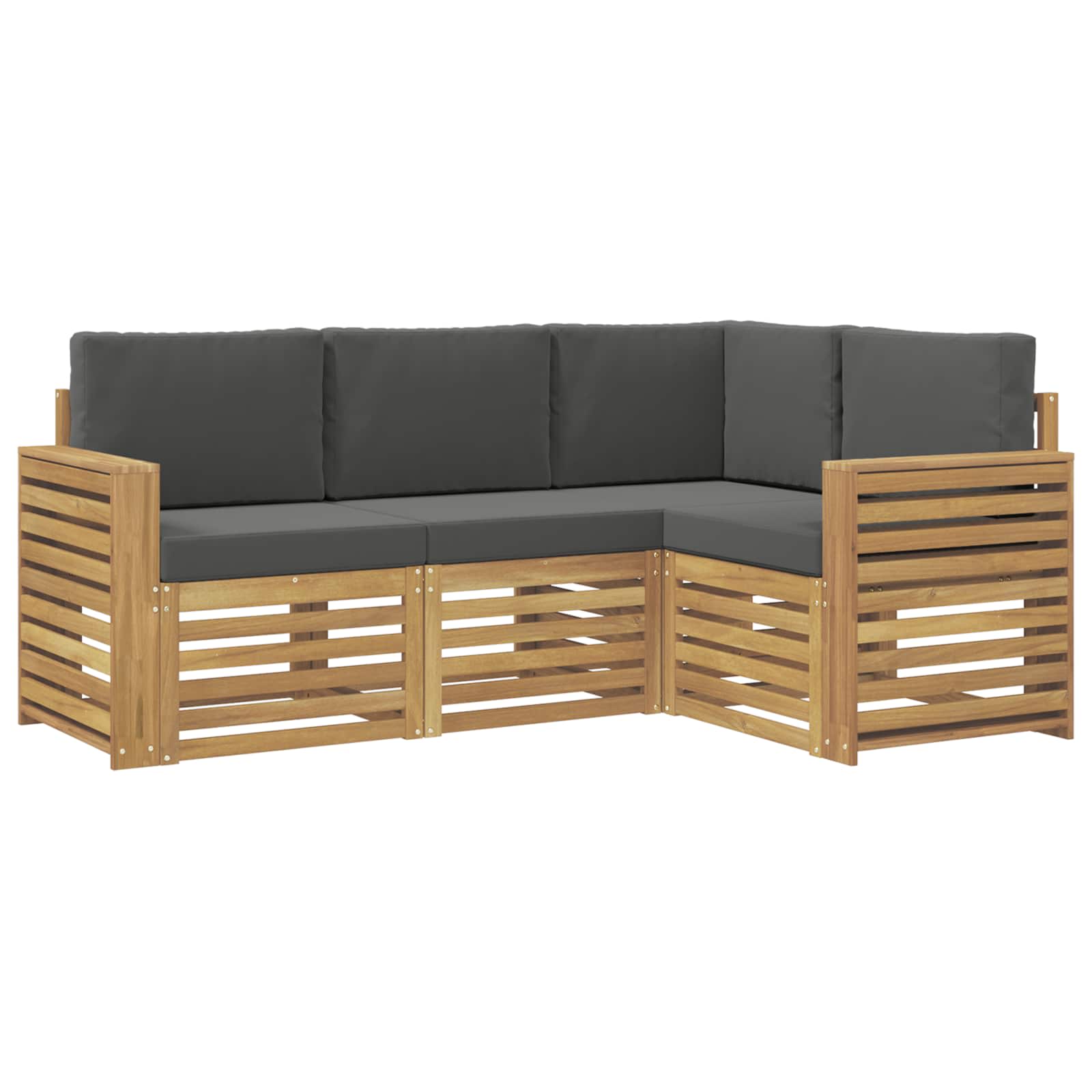 Sofagarnituren 4 pcs Weiß und Anthrazit 191 x 132,5 x 73 cm