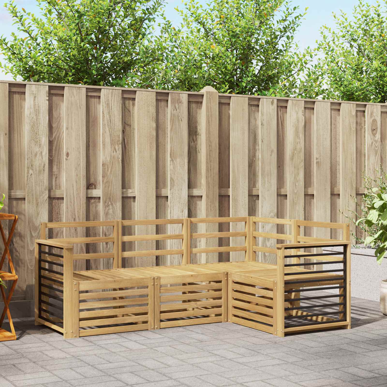 Sofagarnituren 4 pcs Weiß 187,5 x 128,5 x 73 cm