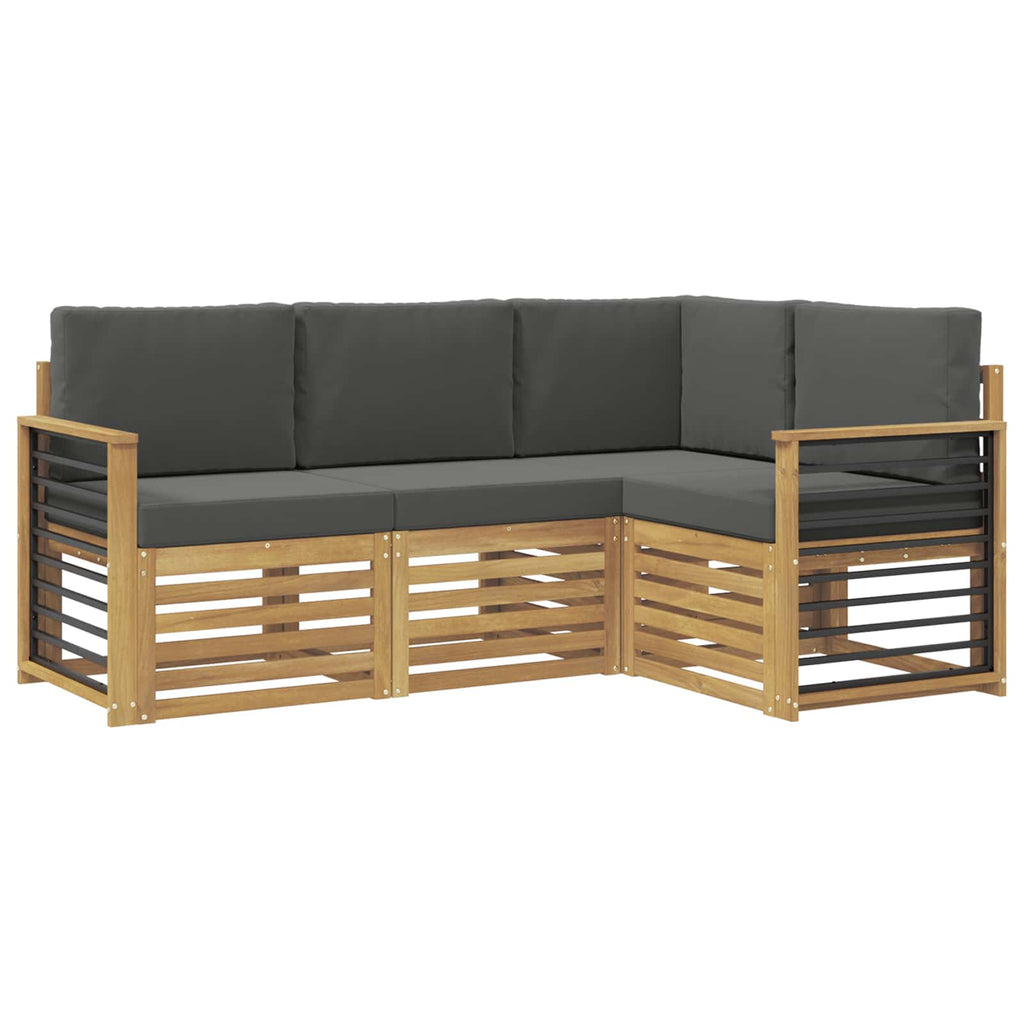Sofagarnituren 4 pcs Weiß und Anthrazit 187,5 x 128,5 x 73 cm