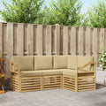 Sofagarnituren 4 pcs Weiß und Beige 185,5 x 126,5 x 73 cm