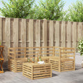 Outdoor-Sofagarnitur 5 pcs Weiß 59 x 59 x 37 cm