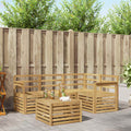 Outdoor-Sofagarnitur 5 pcs Weiß 59 x 59 x 37 cm