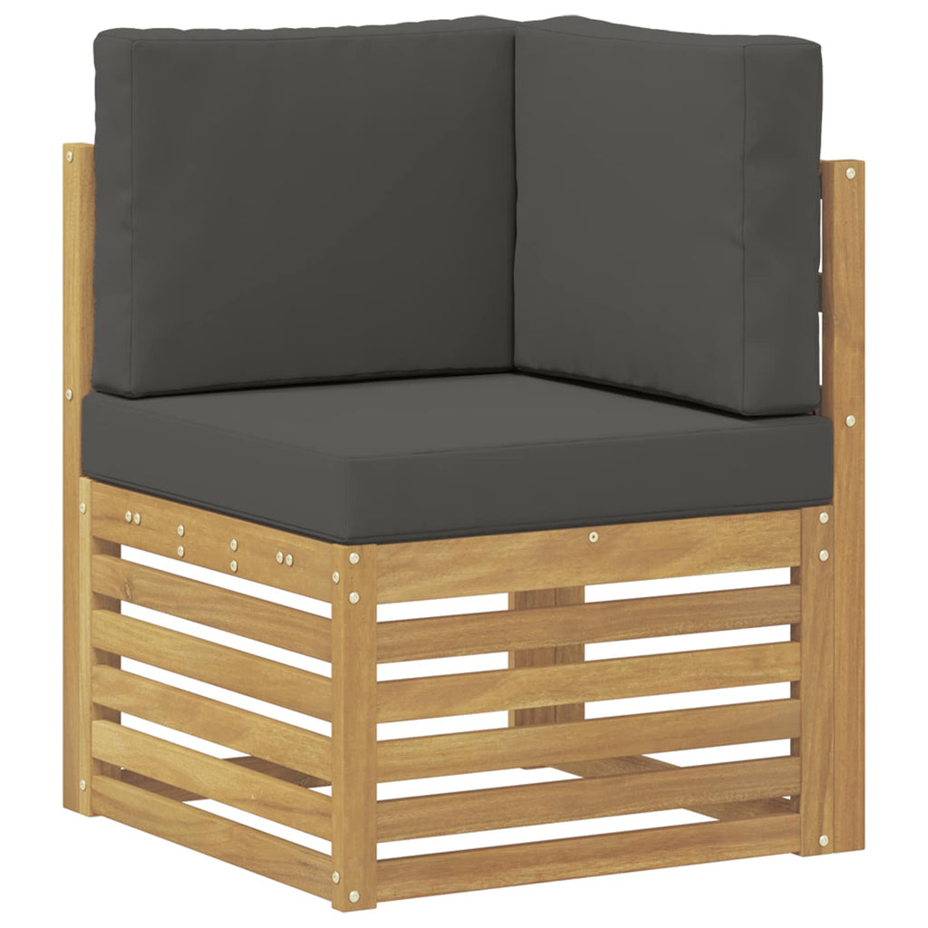 Outdoor-Sofagarnitur 5 pcs Weiß und Anthrazit 59 x 59 x 37 cm