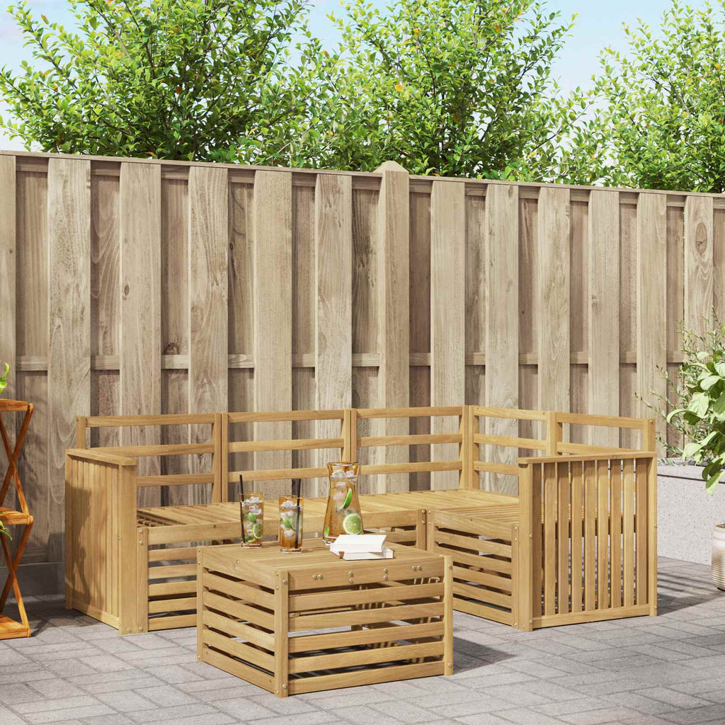 Outdoor-Sofagarnitur 5 pcs Weiß 59 x 59 x 37 cm